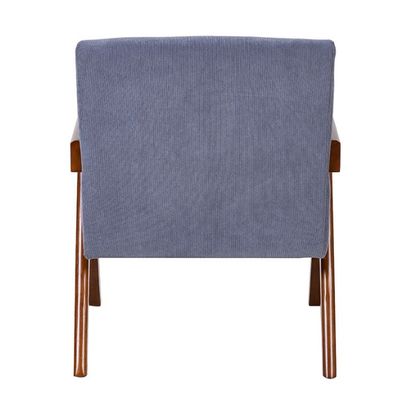 Customized Modern Style Wood and Fabric Armchair Nordic Custom Upholstered Single Sofa Chair