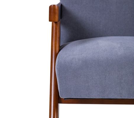Customized Modern Style Wood and Fabric Armchair Nordic Custom Upholstered Single Sofa Chair