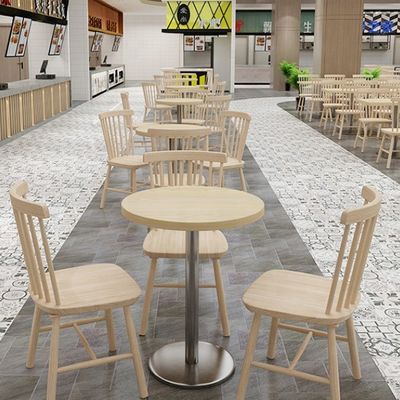 Mail Packing Dining Table Chair Combination for Snack Bar in Fast Food Restaurant Stall
