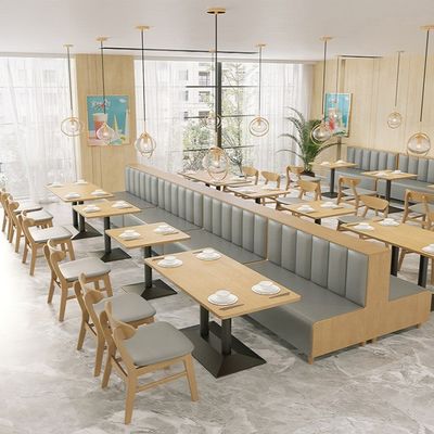 Mail Packing Dining Table Chair Combination for Snack Bar in Fast Food Restaurant Stall