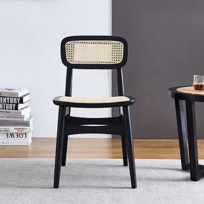 Adjustable Wooden Rattan Dining Chairs with Modern Design Style and Ash Wood