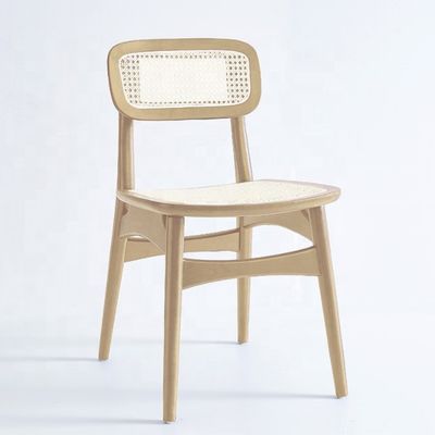 Adjustable Wooden Rattan Dining Chairs with Modern Design Style and Ash Wood