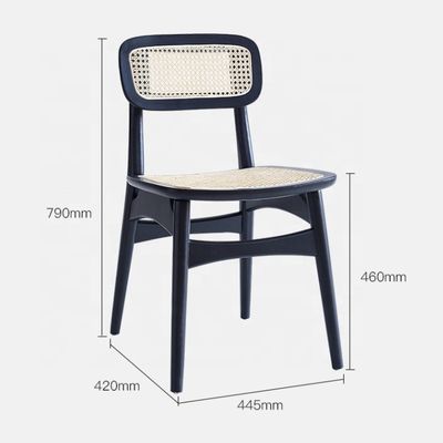 Adjustable Wooden Rattan Dining Chairs with Modern Design Style and Ash Wood