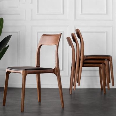 Classic Design Stacked Dining Chair with Solid Wood Material and High Weight Capacity of 200kg