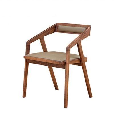Armrest Wood Chair for Modern Coffee Shop and Restaurant Seating Area in Living Room