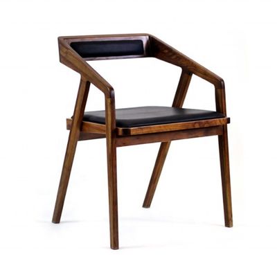 Armrest Wood Chair for Modern Coffee Shop and Restaurant Seating Area in Living Room