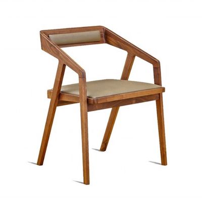 Armrest Wood Chair for Modern Coffee Shop and Restaurant Seating Area in Living Room