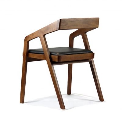 Armrest Wood Chair for Modern Coffee Shop and Restaurant Seating Area in Living Room