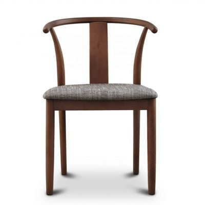Vintage Coffee Shop Furniture Solid Wood Dining Wishbone Chair with Cushion and Mahogany Finish Two Years Guarantee
