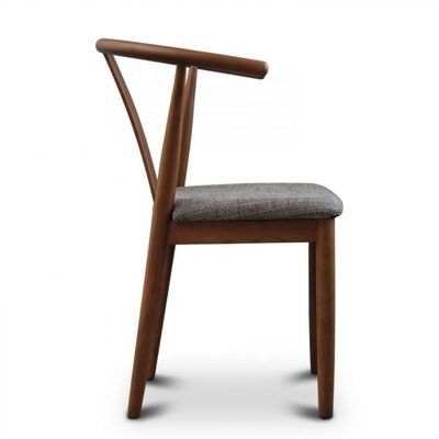 Vintage Coffee Shop Furniture Solid Wood Dining Wishbone Chair with Cushion and Mahogany Finish Two Years Guarantee
