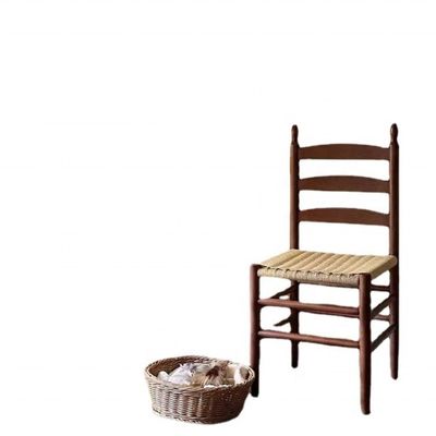Solid Wood Dining Chair with Rope Seat A Perfect Combination of Form and Function