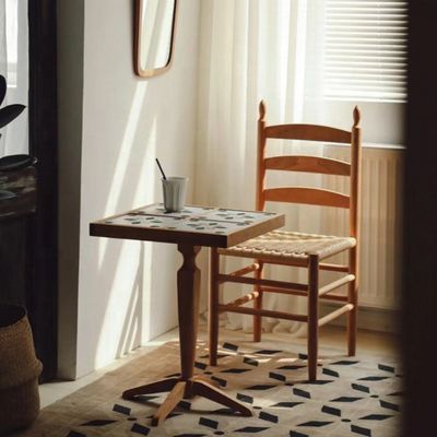 Solid Wood Dining Chair with Rope Seat A Perfect Combination of Form and Function