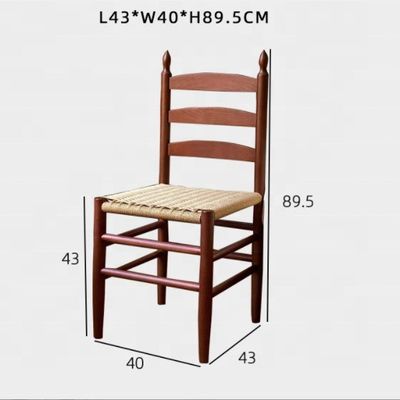 Solid Wood Dining Chair with Rope Seat A Perfect Combination of Form and Function