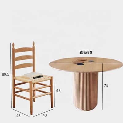 Solid Wood Dining Chair with Rope Seat A Perfect Combination of Form and Function