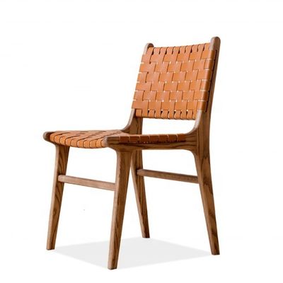 Two Years Guarantee Wooden Dining Chair with Solid Wood Frame and PU Leather Seat Cushion