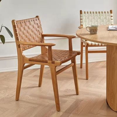 Two Years Guarantee Wooden Dining Chair with Solid Wood Frame and PU Leather Seat Cushion