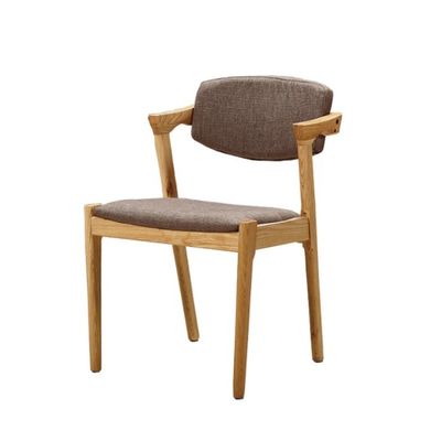 NC/PU Paint Finish Solid Wood Leather Dinning Chair for Durable Restaurant