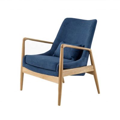 Wooden Upholstered Living Room Furniture Modern Lounge Armchair OEM Yes Mail packing N Wood arm chair