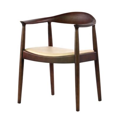 Solid Wooden Frame Leisure Armrest Dining Chairs in Modern Design for Bedroom and Living Room Furniture
