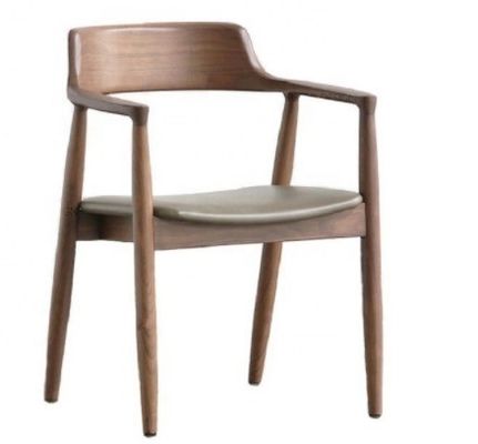Dining Room Furniture Back Arm Rest Wooden Dining Chair for Luxury Modern Style