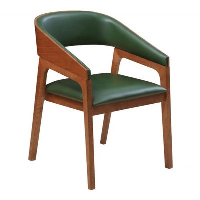 Modern Dining Room Furniture Oak/Ash Wood Upholstered Arm Chair for Hotel and Restaurant