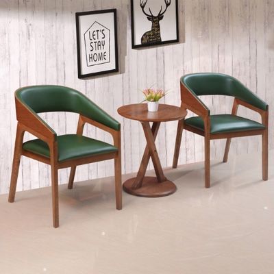 Modern Dining Room Furniture Oak/Ash Wood Upholstered Arm Chair for Hotel and Restaurant