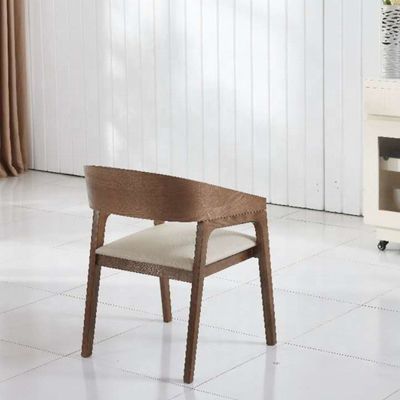 Modern Dining Room Furniture Oak/Ash Wood Upholstered Arm Chair for Hotel and Restaurant