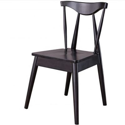 Modern Black Walnut Wood Nordic Dining Chair for Luxurious Europe Restaurant Hotel Living Room Furniture in Design Style