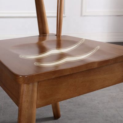 Modern Black Walnut Wood Nordic Dining Chair for Luxurious Europe Restaurant Hotel Living Room Furniture in Design Style