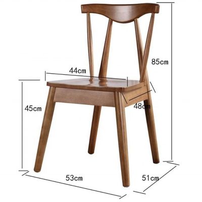 Modern Black Walnut Wood Nordic Dining Chair for Luxurious Europe Restaurant Hotel Living Room Furniture in Design Style