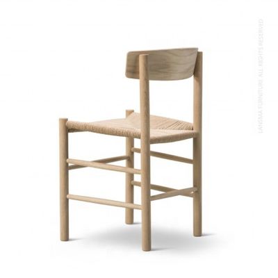 Adjustable Natural Paper Cord Seat Ash Wood Dining Chair Modern Design Style with Adjustable Seat