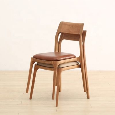 Modern Nordic Home Furniture Stackable Ash Wood Dining Chair with NO Folded Design Specific Wooden
