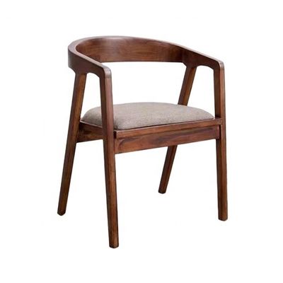 Two Years Guarantee Wooden Dining Chair With Armrest For Dining Room Antique Solid Wood Fabric Seat