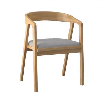 Two Years Guarantee Wooden Dining Chair With Armrest For Dining Room Antique Solid Wood Fabric Seat