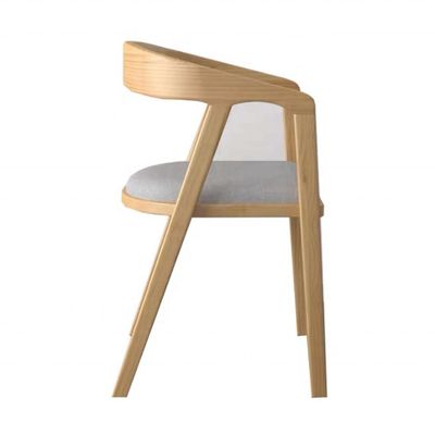 Two Years Guarantee Wooden Dining Chair With Armrest For Dining Room Antique Solid Wood Fabric Seat