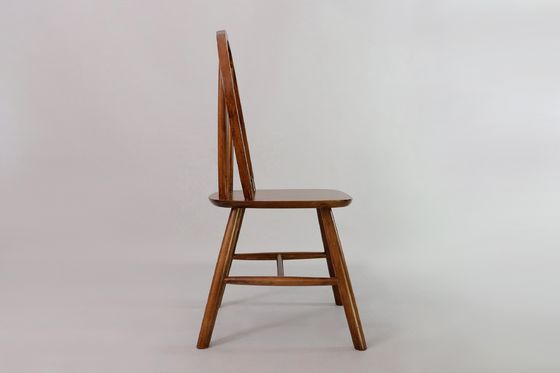 Nordic Modern Dining Chair with Backrest and I Shape Solid Wood Frame in NC/PU Paint Finish