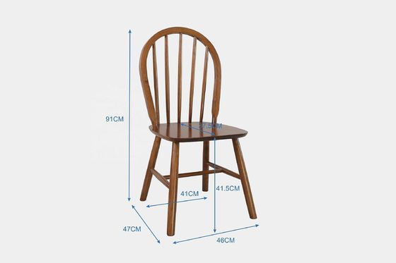 Nordic Modern Dining Chair with Backrest and I Shape Solid Wood Frame in NC/PU Paint Finish
