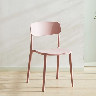 Stackable Red Plastic Chair for Modern Nordic Design in Hotel Restaurant Banquet or Home Dining Area