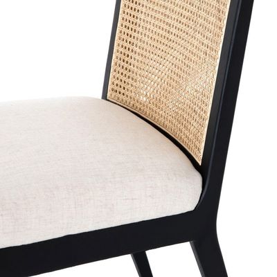 Best French Style Rattan Back Solid Oak Wood Antique Dining Chair Modern Design Style for Specific