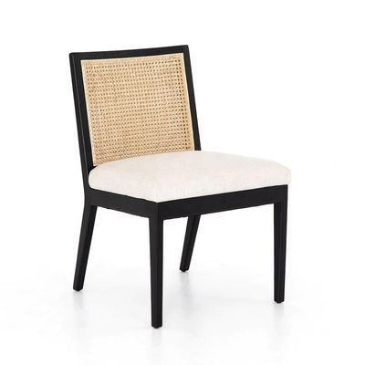 Best French Style Rattan Back Solid Oak Wood Antique Dining Chair Modern Design Style for Specific