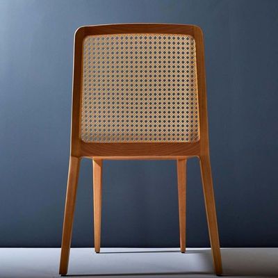 Solid Wood Frame Dining Rattan Chair Modern Nordic Design with Cherry Wood