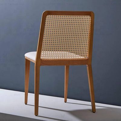 General Dining Room Furniture Solid Wood Dining Chair with Rattan Seat and Cane Backrest