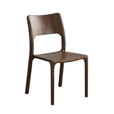 Adjustable Height Luxury Design Wood Material Seat Simple Concise Dining Solid Wood Dining Chair for Comfortable Seating