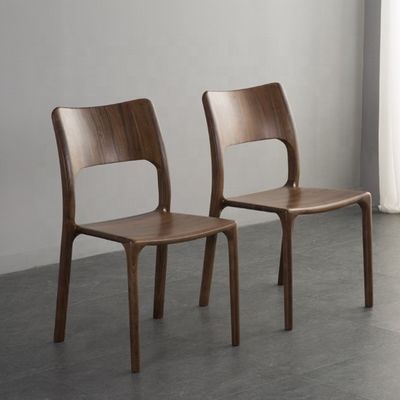 Adjustable Height Luxury Design Wood Material Seat Simple Concise Dining Solid Wood Dining Chair for Comfortable Seating
