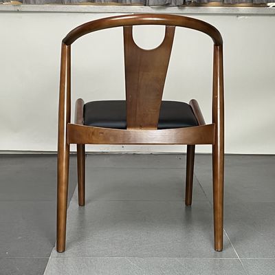 Japanese Wooden Wingback Stackable Dining Chair with Adjustable Height and Customization