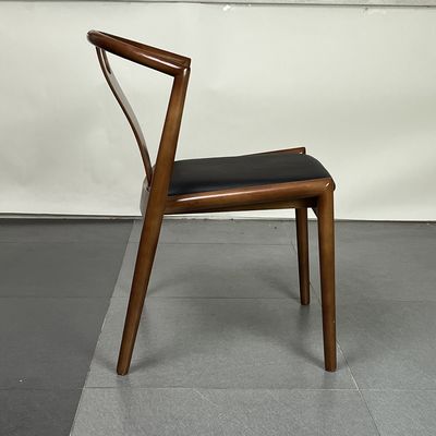 Japanese Wooden Wingback Stackable Dining Chair with Adjustable Height and Customization