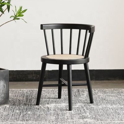 Living Room Leisure Medieval Restaurant Dining Chair with Retro Wooden Design and 120kg Weight Limit