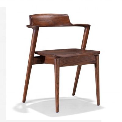 Specific Dining Chair Walnut Solid Wood Chairs for Restaurant by Tianjin Lulu Dining Room Furniture
