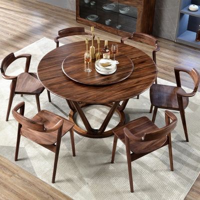 Specific Dining Chair Walnut Solid Wood Chairs for Restaurant by Tianjin Lulu Dining Room Furniture
