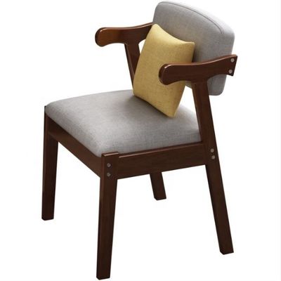 Mail Packing Armchairs Solid Wood Dining Chair with Upholstered Cushion and Antique Design